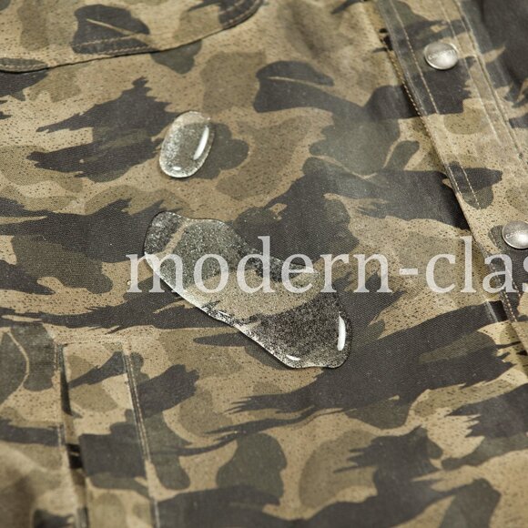Carhartt RUGGED FLEX® Tin Cloth Canvas Fleece-Lined Snap-Front Camo Jac RP $300 - Picture 8 of 10